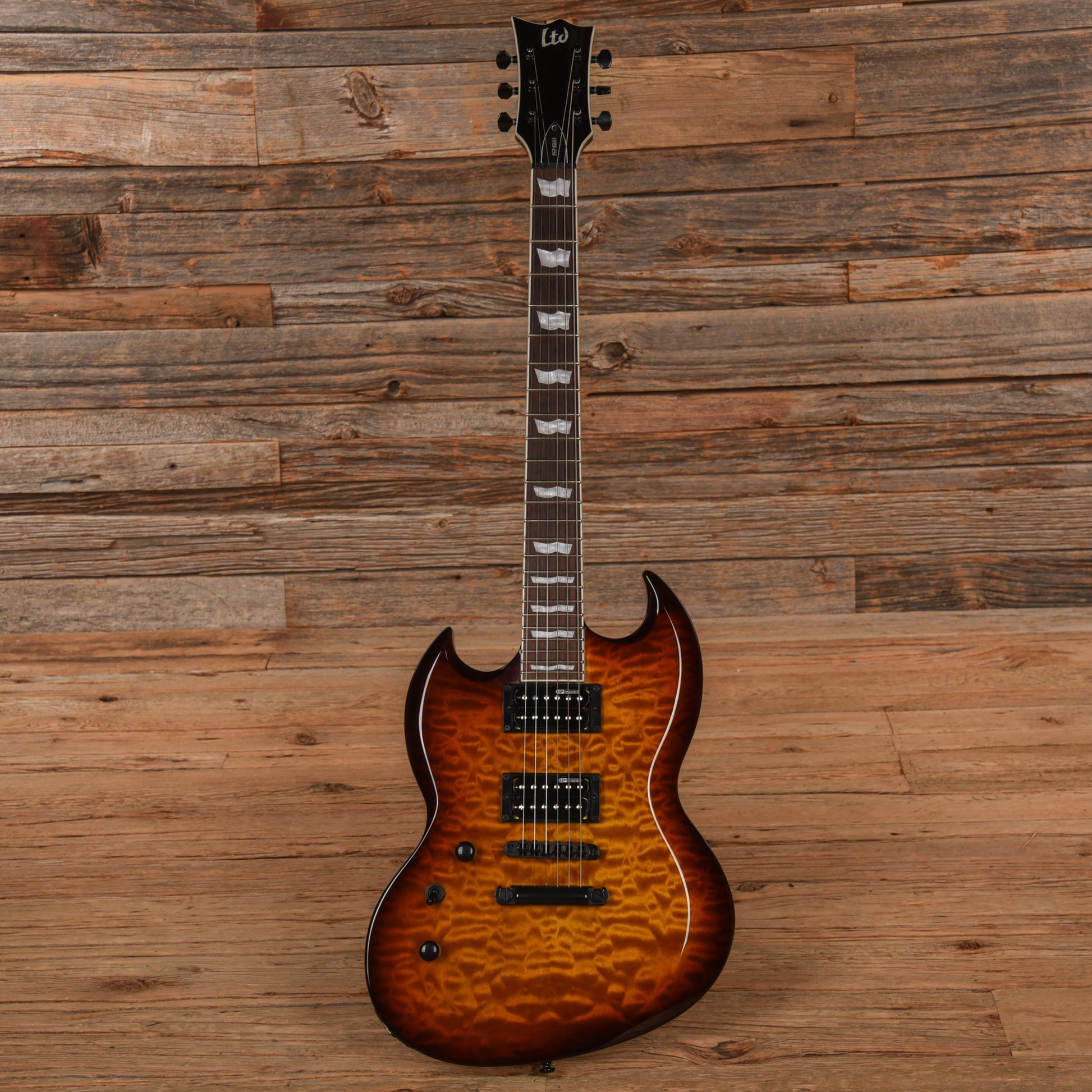 LTD Viper-256 Dark Brown Sunburst 2022 LEFTY Electric Guitars / Solid Body