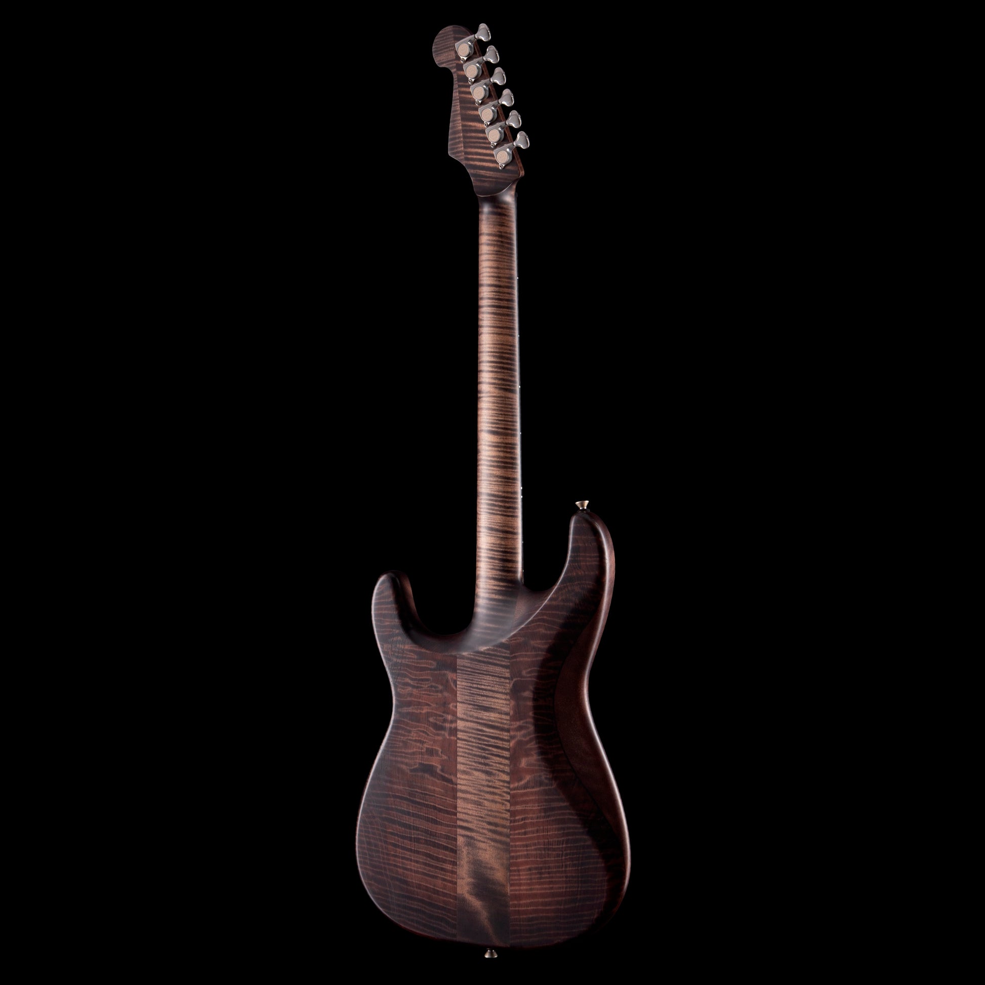 Lucem ST Deluxe Trans Black w/Flamed Giant Redwood Body & Bare Knuckle Irish Tour/Stormy Monday Set