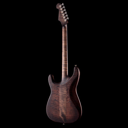 Lucem ST Deluxe Trans Black w/Flamed Giant Redwood Body & Bare Knuckle Irish Tour/Stormy Monday Set