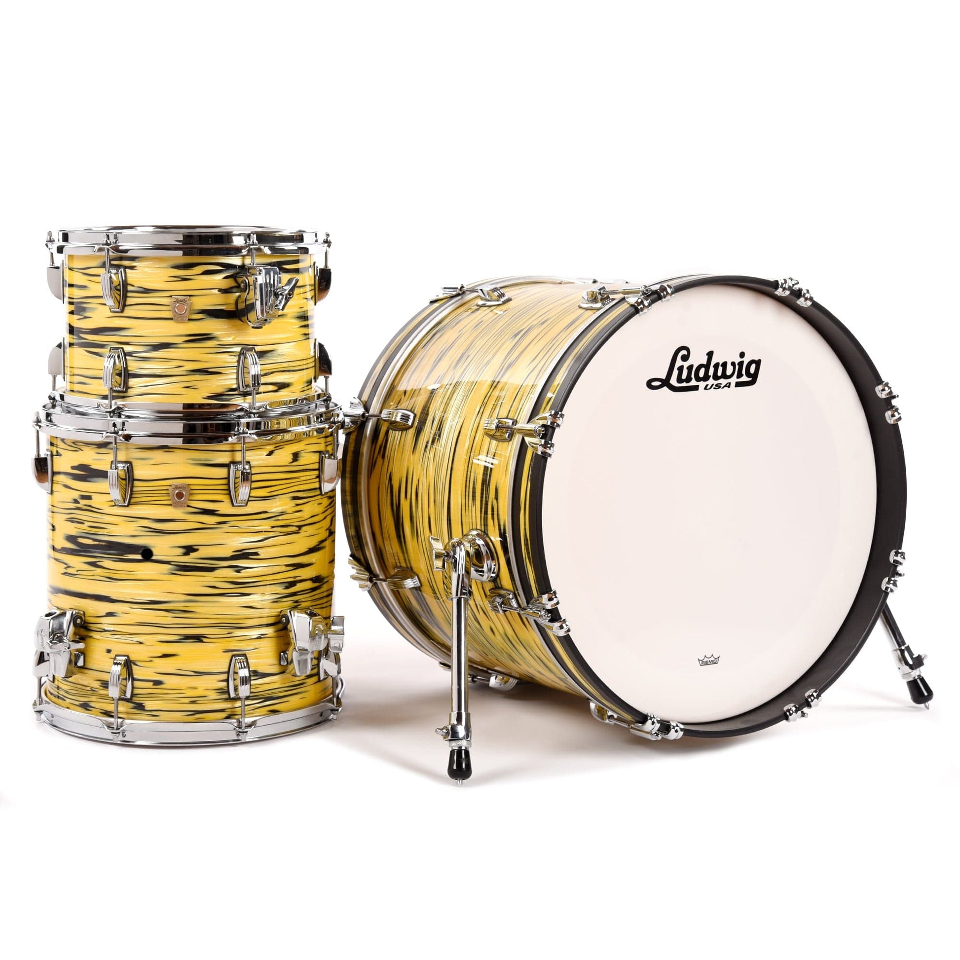 Ludwig Classic Maple 12/14/18 3pc. Drum Kit Lemon Oyster Drums and Percussion / Acoustic Drums / Full Acoustic Kits