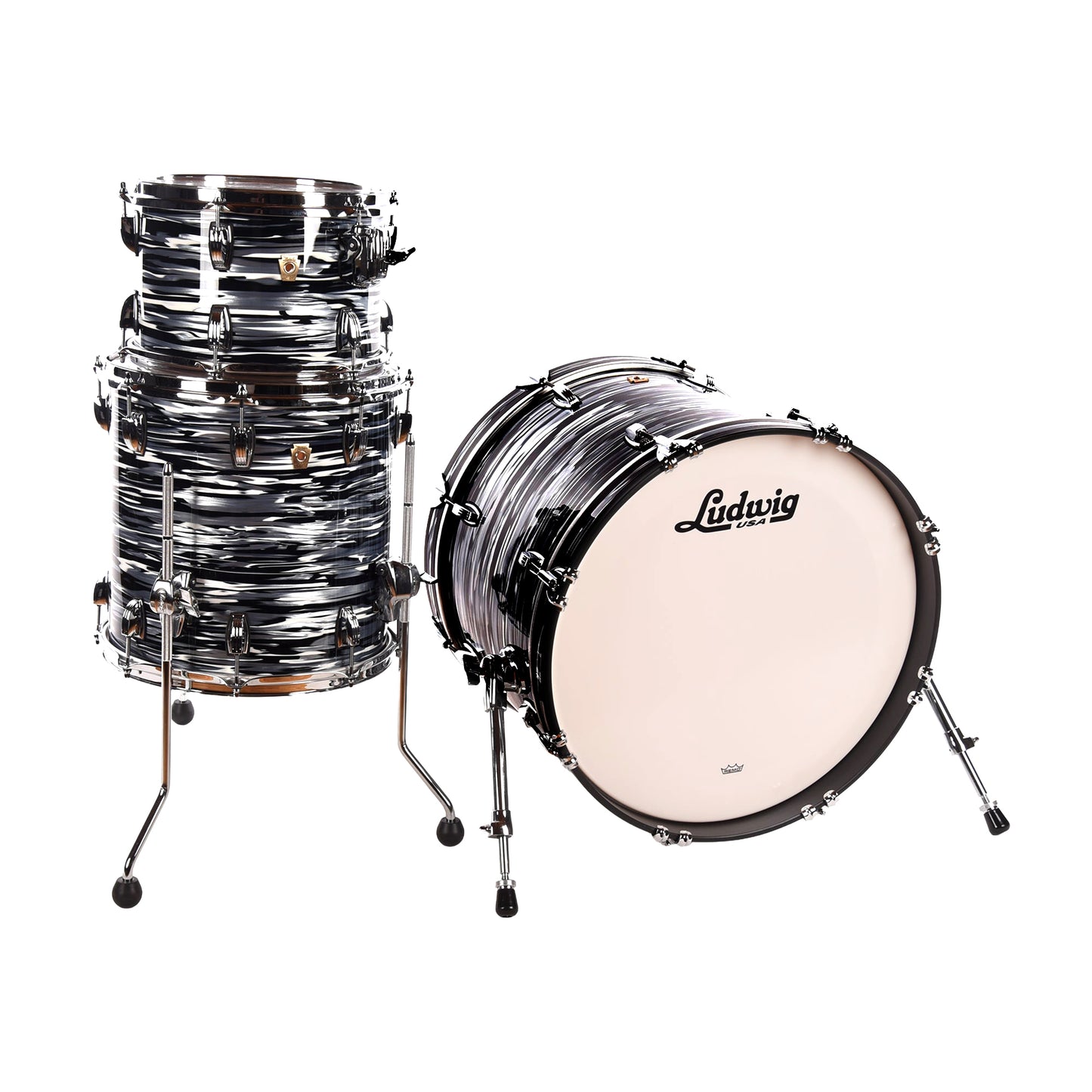 Ludwig Classic Maple 12/14/20 3pc. Drum Kit Black Oyster Pearl (70's bowling ball) Drums and Percussion / Acoustic Drums / Full Acoustic Kits