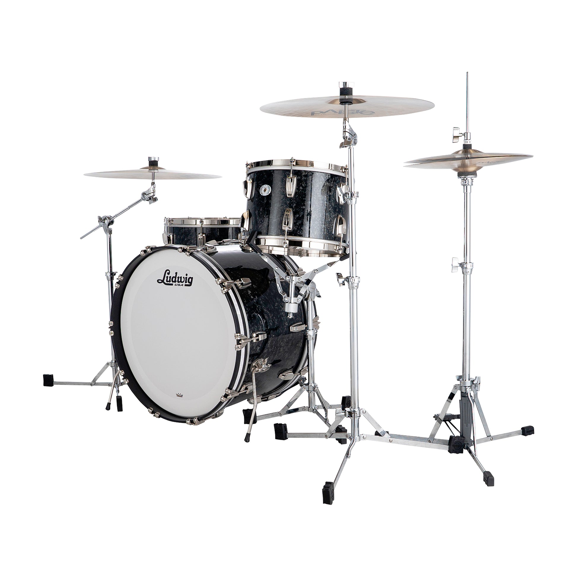 Ludwig Classic Maple 13/16/22 3pc. Drum Kit Limited Ebony Pearl w/ Nickel Hardware Drums and Percussion / Acoustic Drums / Full Acoustic Kits