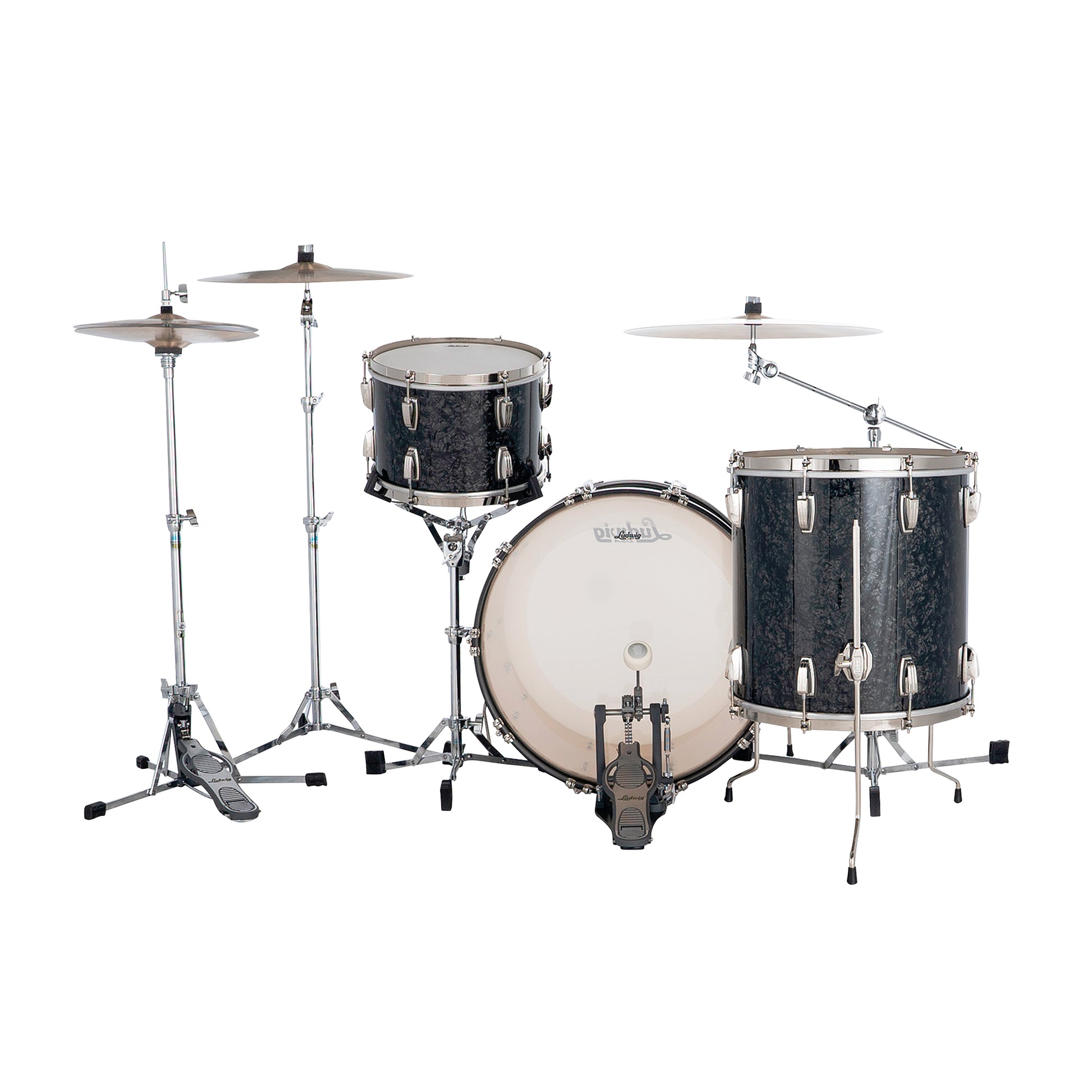 Ludwig Classic Maple 13/16/22 3pc. Drum Kit Limited Ebony Pearl w/ Nickel Hardware Drums and Percussion / Acoustic Drums / Full Acoustic Kits