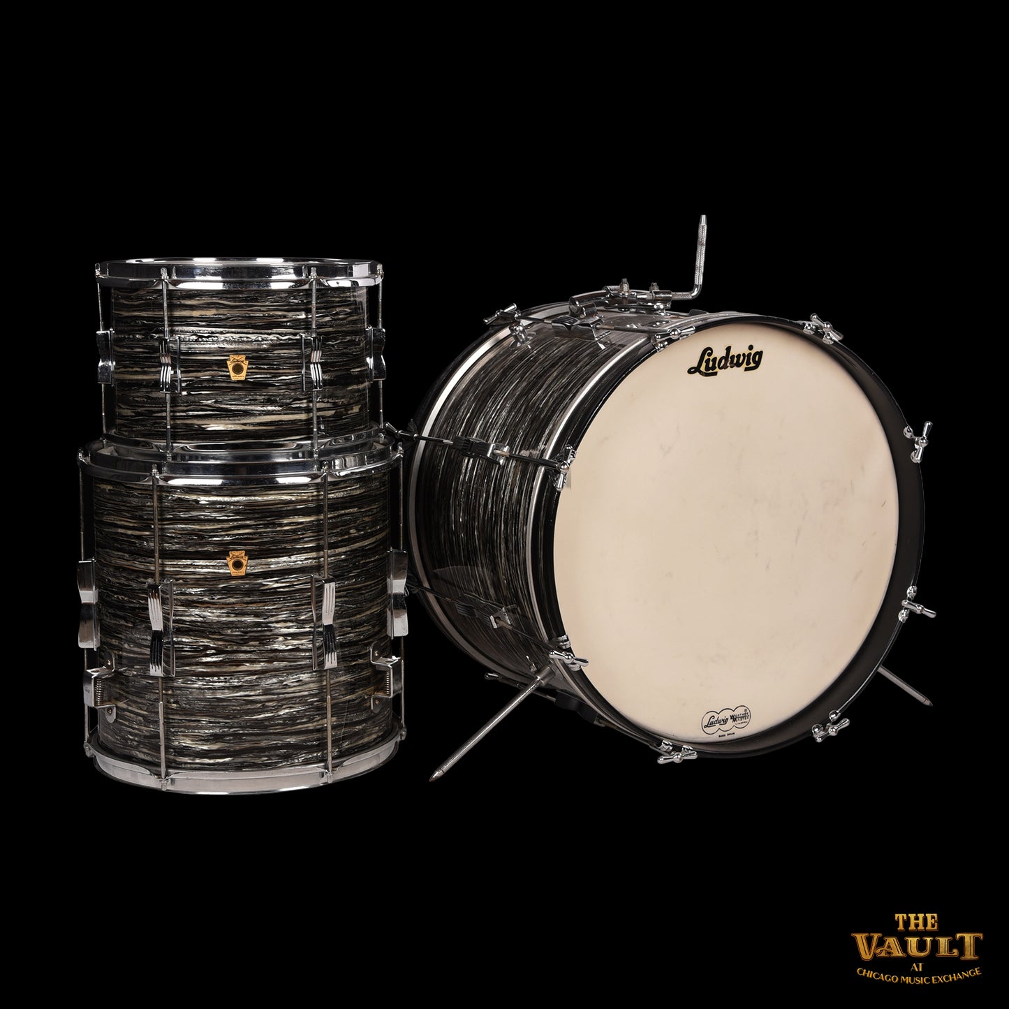 Ludwig Club Date Black Oyster Pearl 12/14/20 3pc. Drum Kit VINTAGE Drums and Percussion / Acoustic Drums / Full Acoustic Kits
