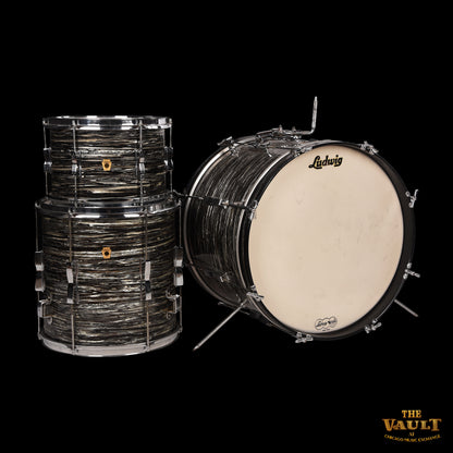 Ludwig Club Date Black Oyster Pearl 12/14/20 3pc. Drum Kit VINTAGE Drums and Percussion / Acoustic Drums / Full Acoustic Kits