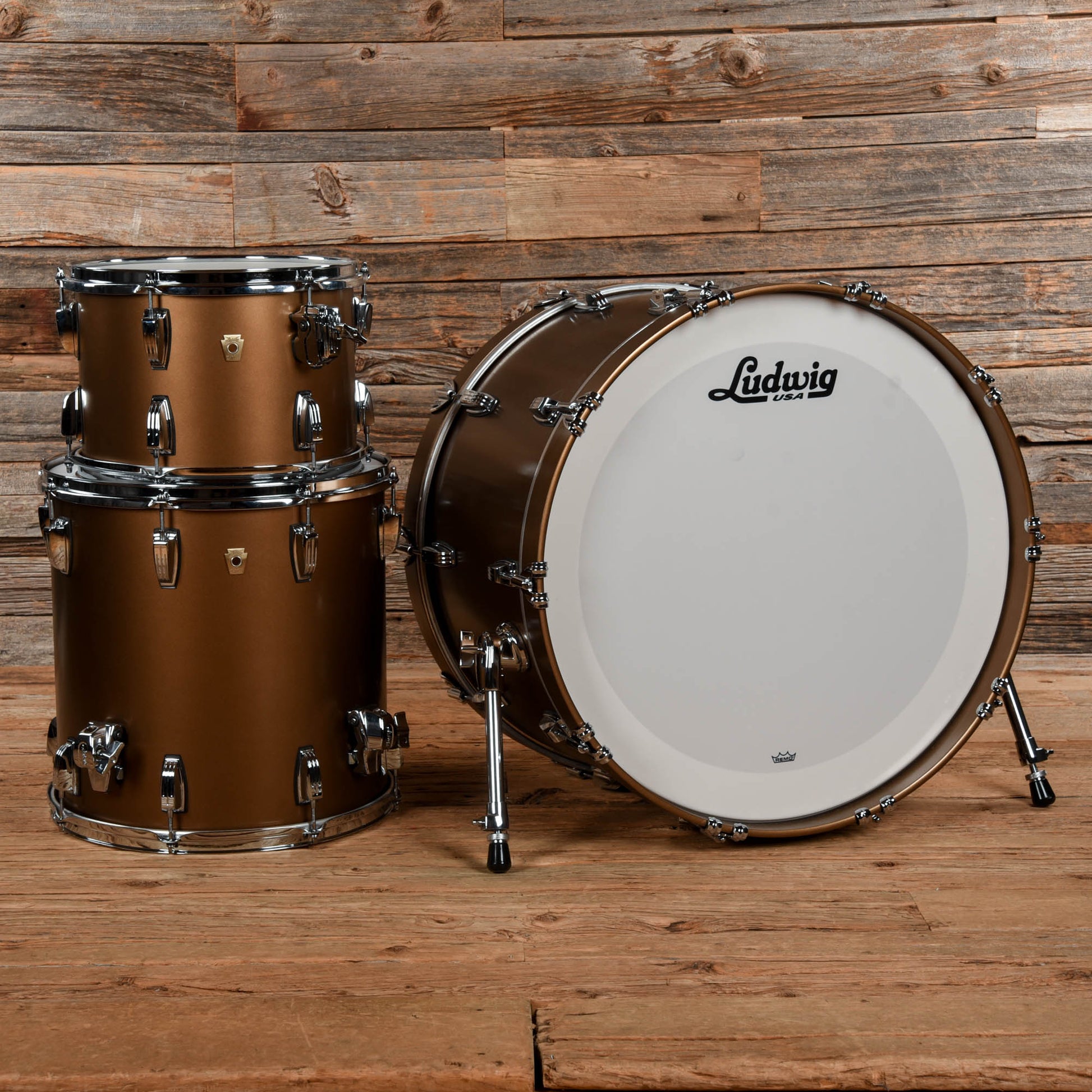 Ludwig Ludwig Classic Maple 13/16/24 3pc. Drum Kit Vintage Bronze Mist USED Drums and Percussion / Acoustic Drums / Full Acoustic Kits