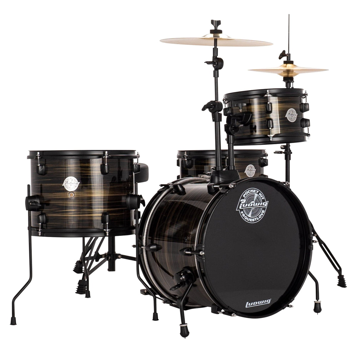 Ludwig : Pocket Kit - Black Sparkle : Batteries pour Enfants - BATTERIE