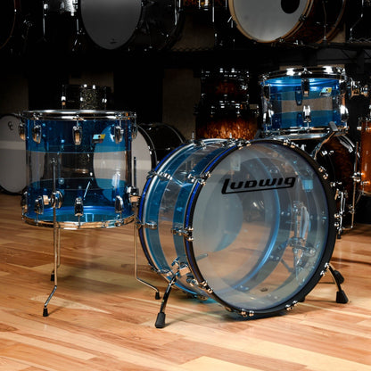 Ludwig Vistalite 13/16/24 3pc. Drum Kit Blue/Clear/Blue Limited Edition Drums and Percussion / Acoustic Drums / Full Acoustic Kits