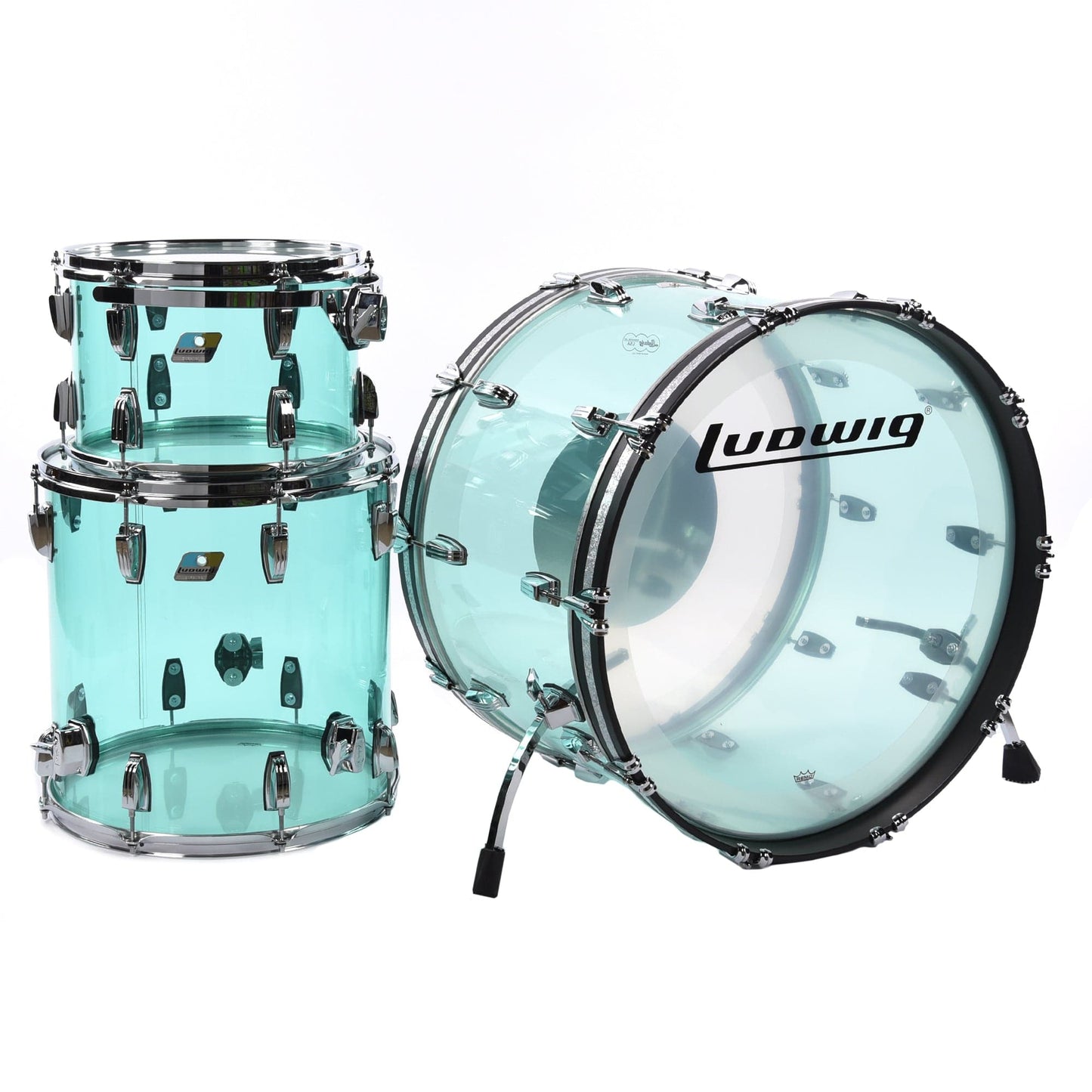 Ludwig Vistalite 13/16/24 3pc. Drum Kit Coke Bottle Green Drums and Percussion / Acoustic Drums / Full Acoustic Kits
