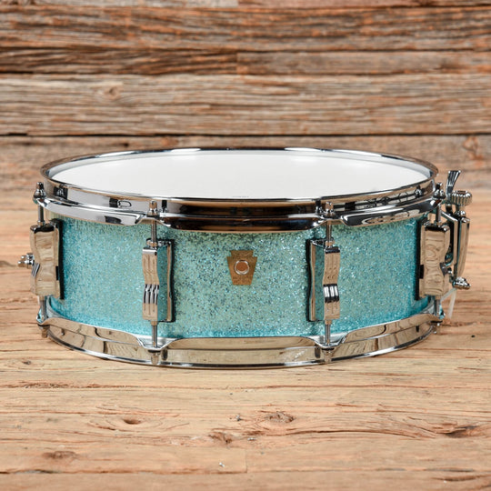 Ludwig 5.5x14 Classic Maple Teal Sparkle Snare Drum USED Drums and Percussion / Acoustic Drums / Snare