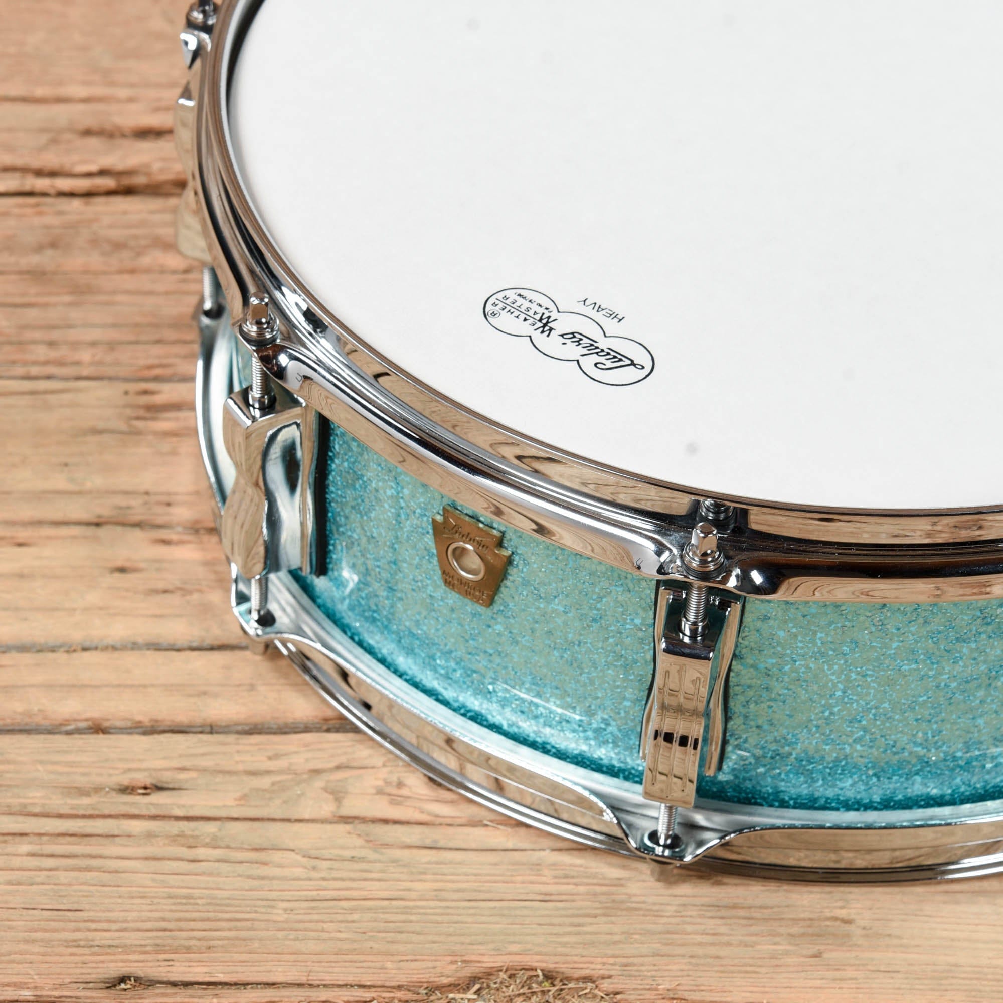 Ludwig 5.5x14 Classic Maple Teal Sparkle Snare Drum USED Drums and Percussion / Acoustic Drums / Snare