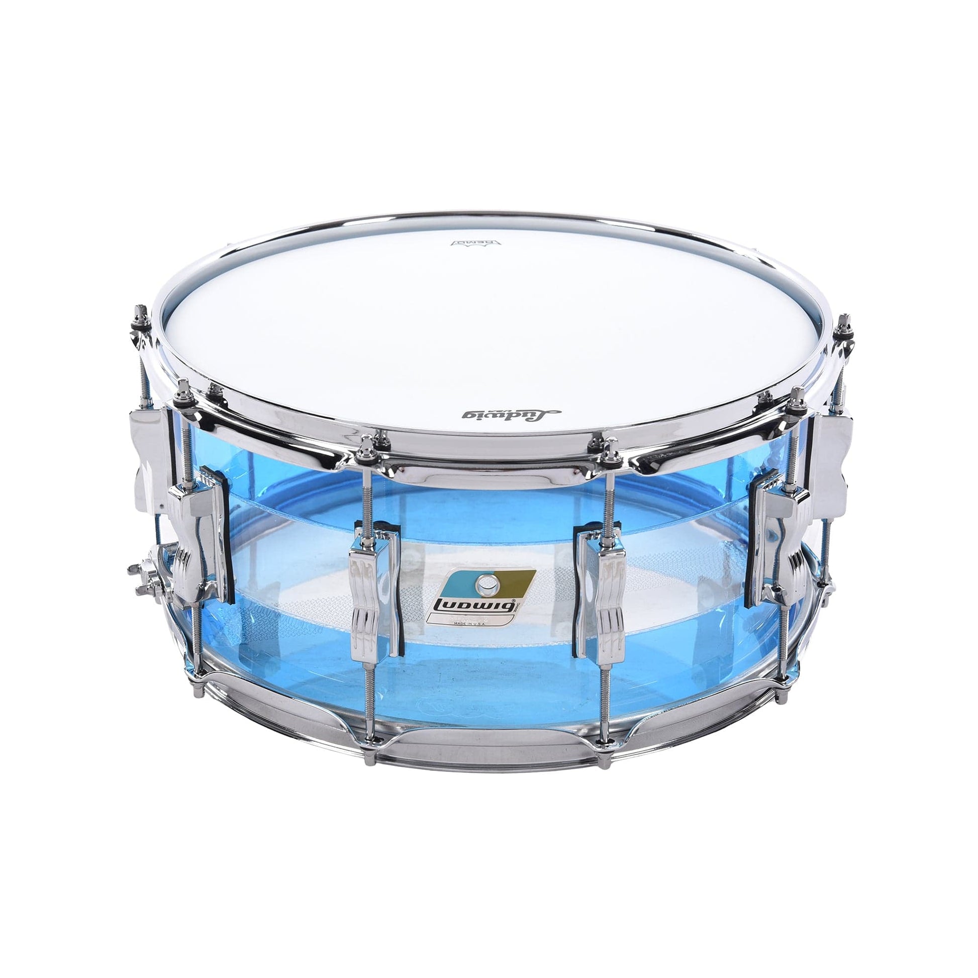 Ludwig 6.5x14 Vistalite Snare Drum Blue/Clear/Blue Limited Edition Drums and Percussion / Acoustic Drums / Snare