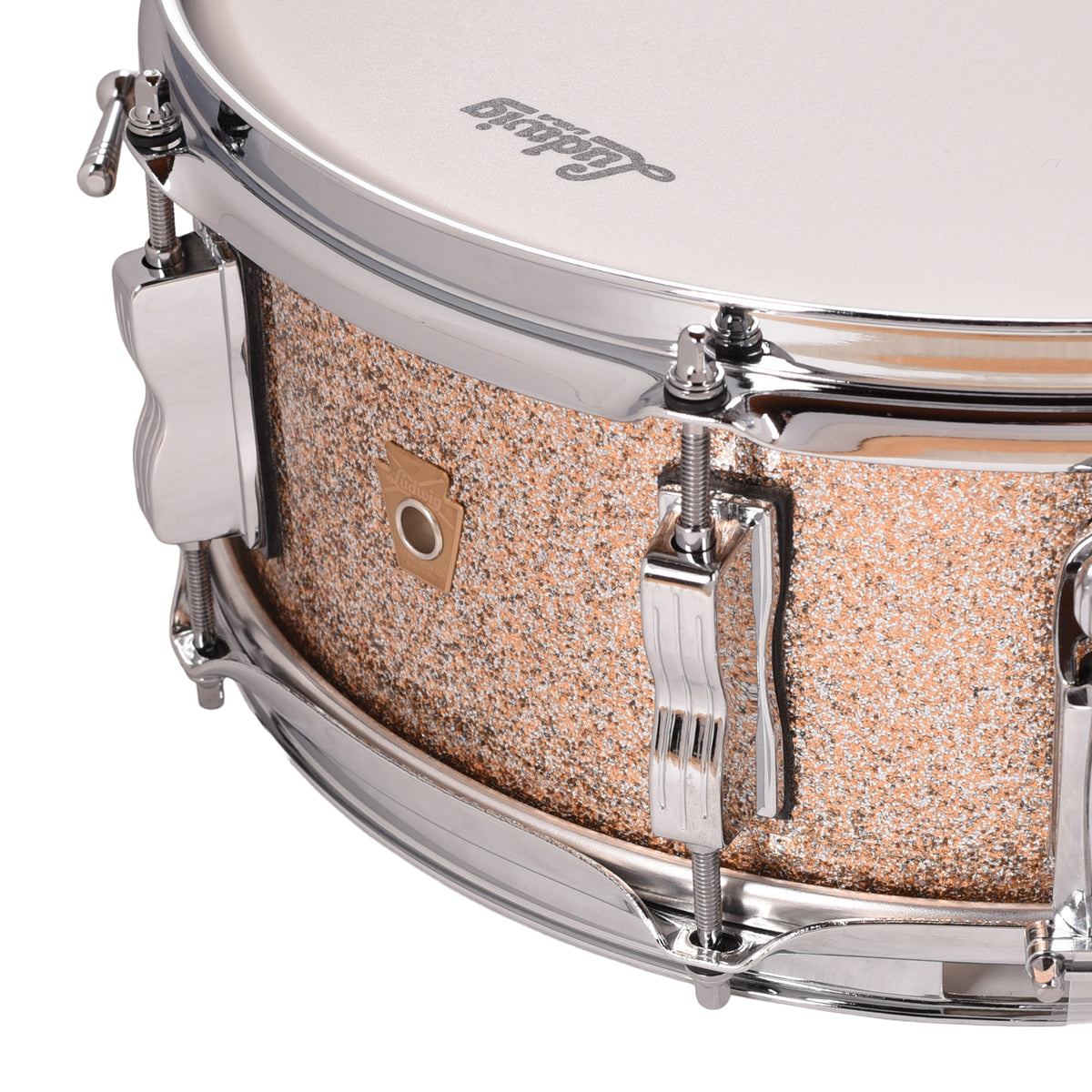 Ludwig 5.5x14 Classic Maple Jazz Fest Snare Drum Champagne Sparkle Snare Drums