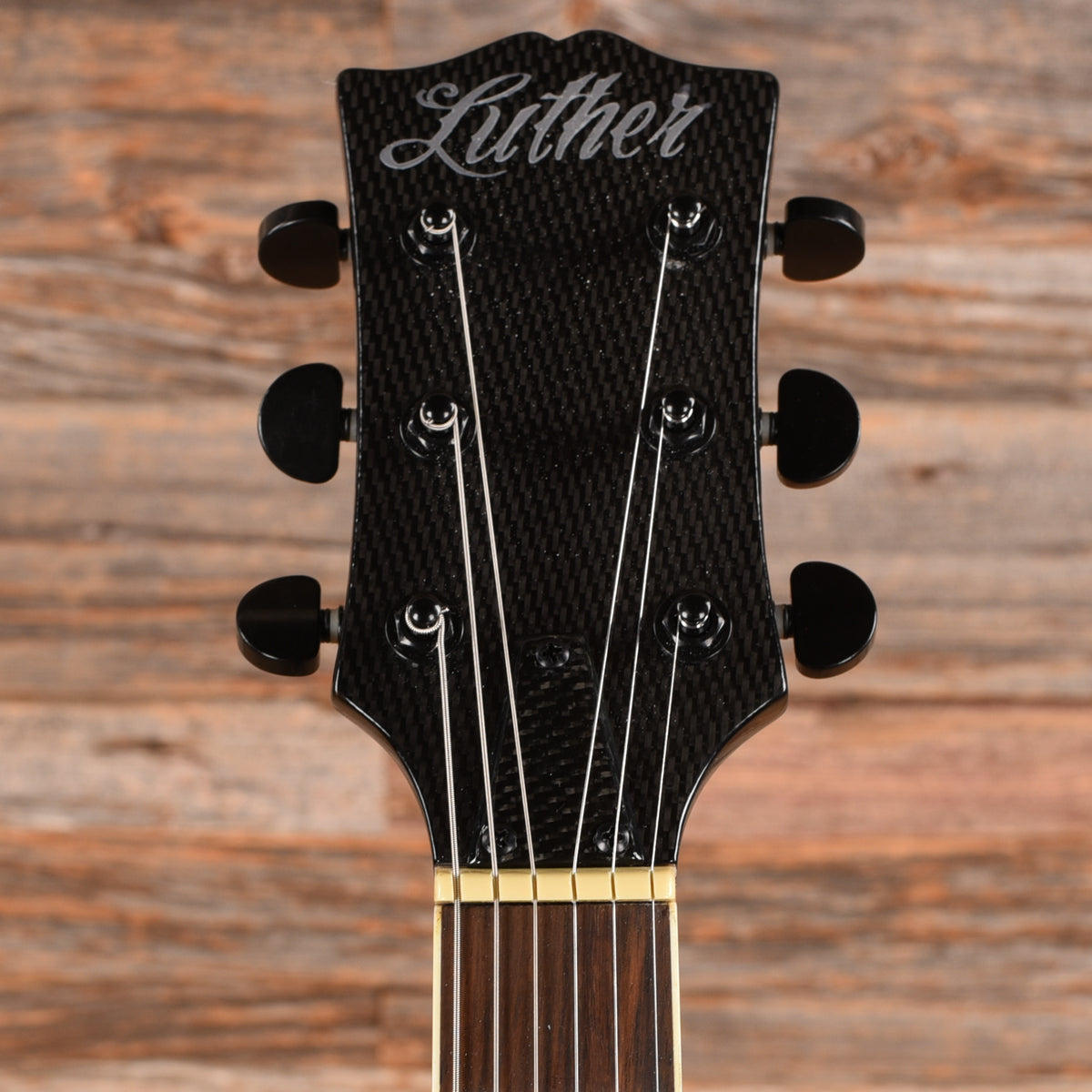 Luther LP Style Carbon Fiber Black Electric Guitars