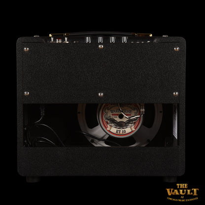 Magnatone BABY M80 12w 1x10" Combo CME Vault Exclusive Black Levant w/ Gold Piping & EC Collins Pinstripe Grill Cloth Amplifiers