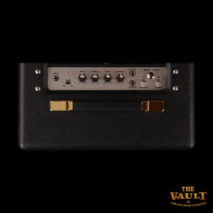 Magnatone BABY M80 12w 1x10" Combo CME Vault Exclusive Black Levant w/ Gold Piping & EC Collins Pinstripe Grill Cloth Amplifiers