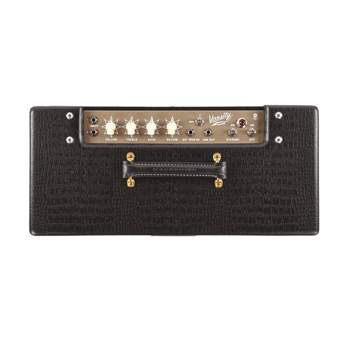 Magnatone Varsity Reverb 15w 1x12 Point to Point Handwired Combo Amp Cathedral Black Amplifiers