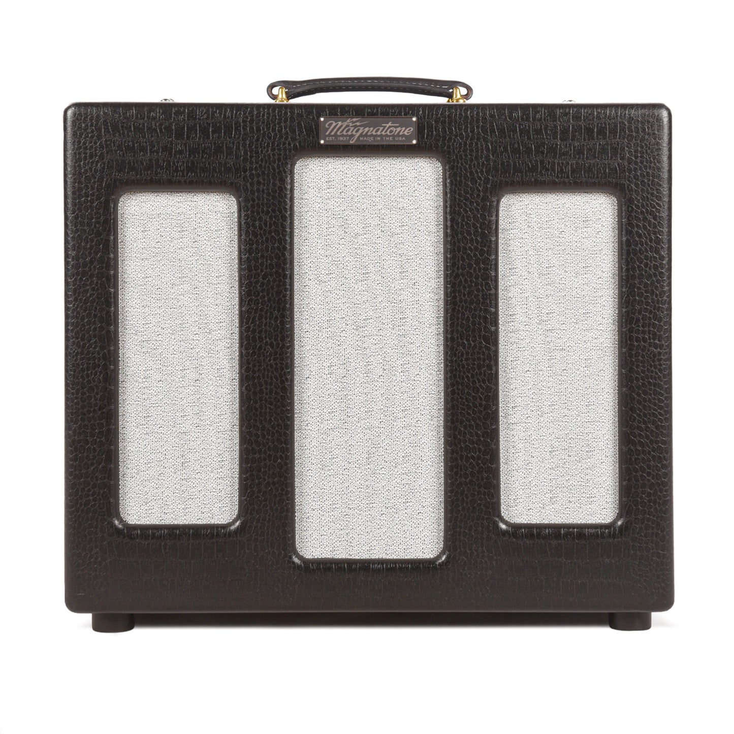 Magnatone Varsity Reverb 15w 1x12 Point to Point Handwired Combo Amp Cathedral Black Amplifiers