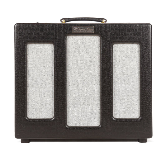 Magnatone Varsity Reverb 15w 1x12 Point to Point Handwired Combo Amp Cathedral Black Amplifiers