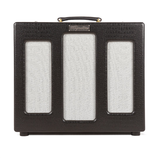 Magnatone Varsity Reverb 15w 1x12 Point to Point Handwired Combo Amp Cathedral Black Amplifiers