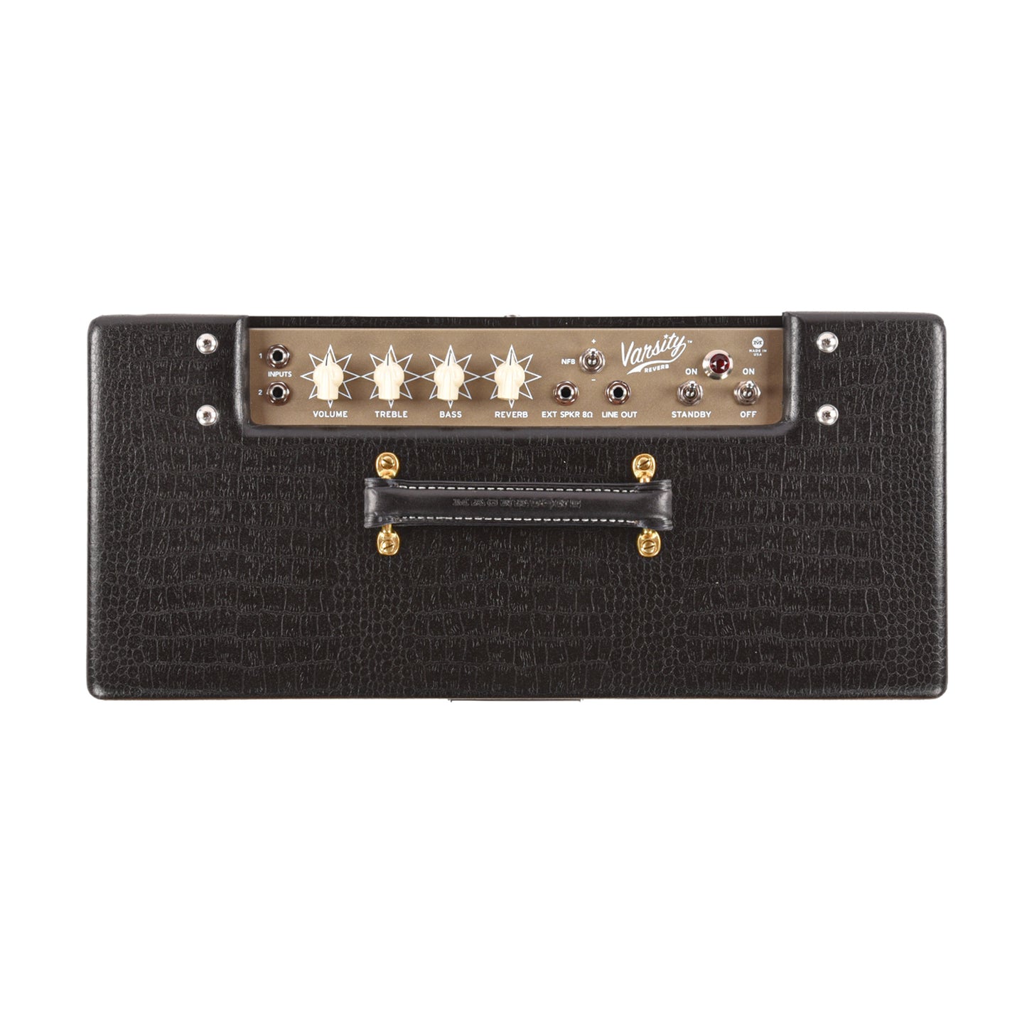 Magnatone Varsity Reverb 15w 1x12 Point to Point Handwired Combo Amp Cathedral Black Amplifiers