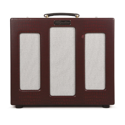 Magnatone Varsity Reverb 15w 1x12 Point to Point Handwired Combo Amp Cathedral Burgundy Amplifiers