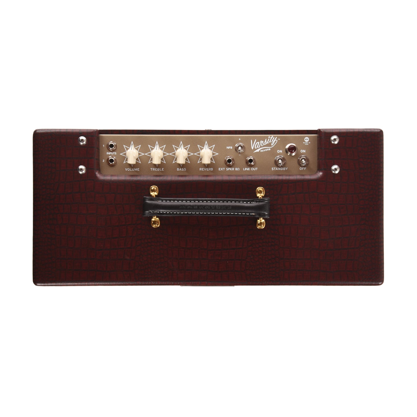 Magnatone Varsity Reverb 15w 1x12 Point to Point Handwired Combo Amp Cathedral Burgundy Amplifiers
