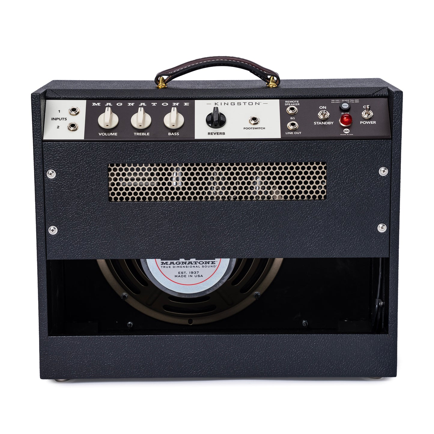 Magnatone Kingston 12w 1x12 Guitar Combo Amp Black Amps / Guitar Amps / Guitar Combos