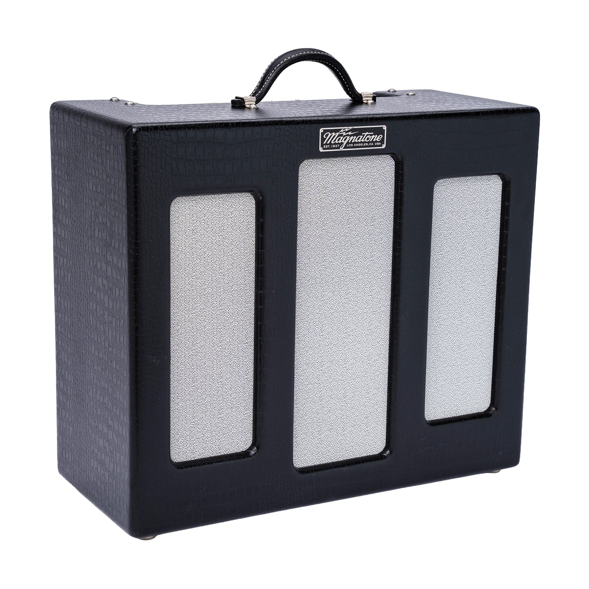 Magnatone Varsity Reverb 15w 1x12 Point to Point Handwired Combo Amp Cathedral Black Amps / Guitar Amps / Guitar Combos