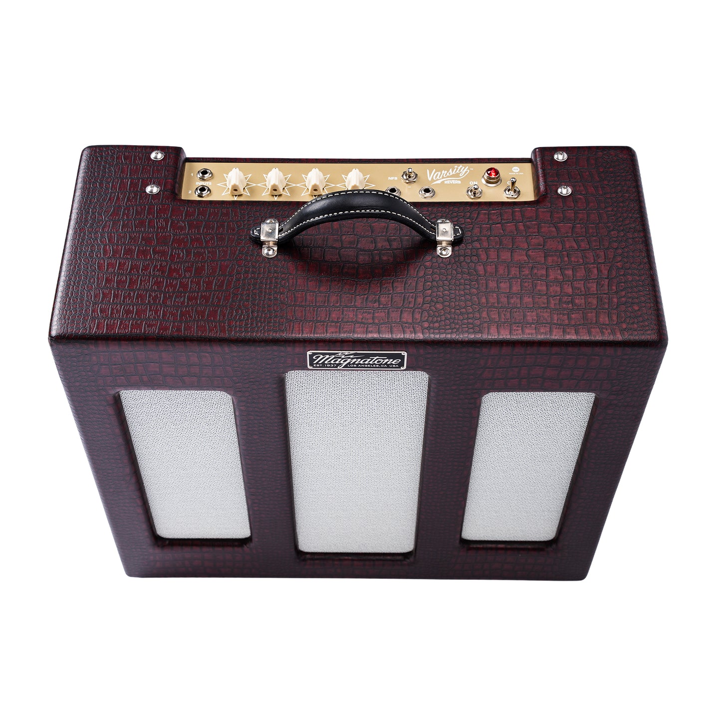 Magnatone Varsity Reverb 15w 1x12 Point to Point Handwired Combo Amp Cathedral Burgundy Amps / Guitar Amps / Guitar Combos
