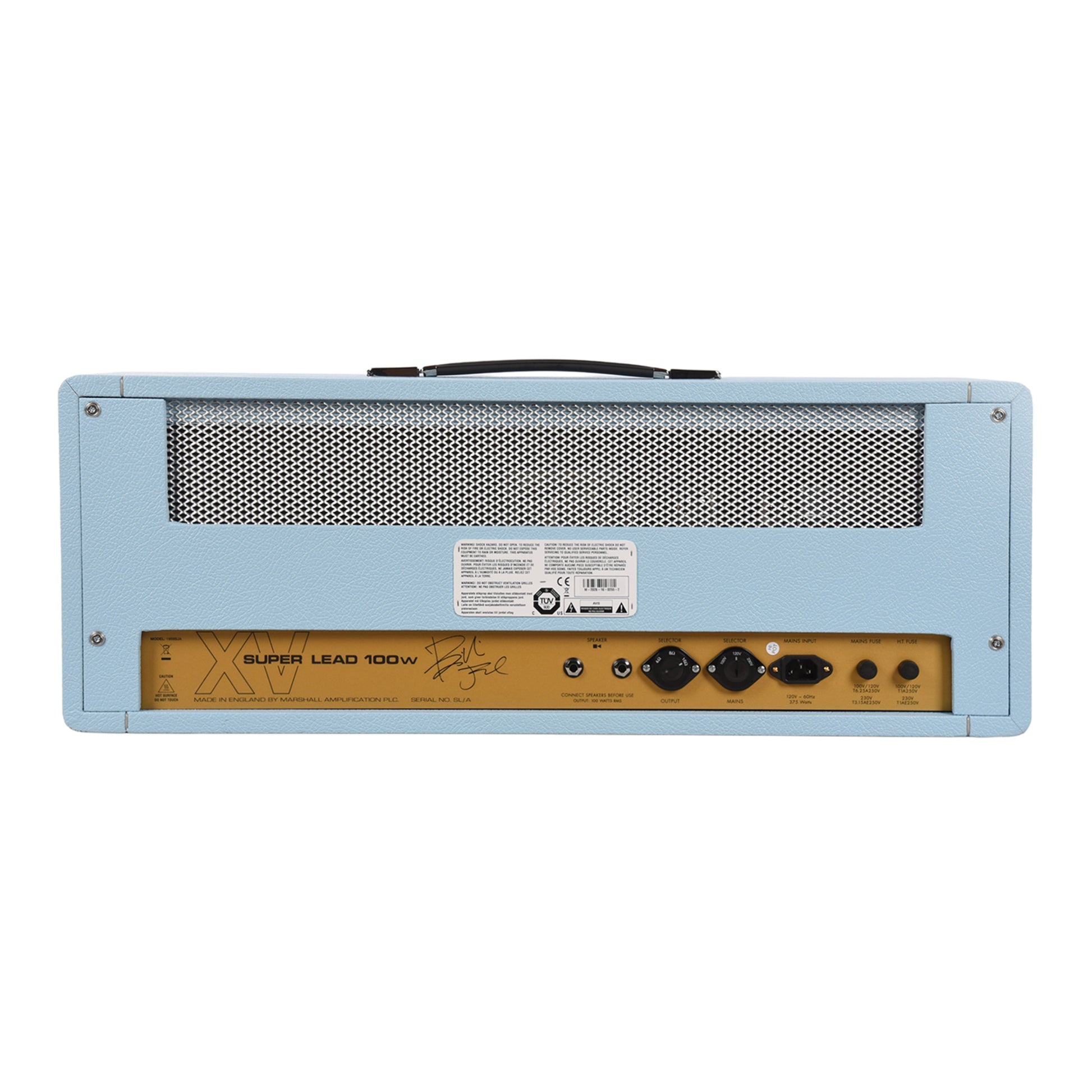 Marshall 1959BJA Billie Joe Armstrong Signature 100w Handwired Tube Amp Head Baby Blue Amplifiers