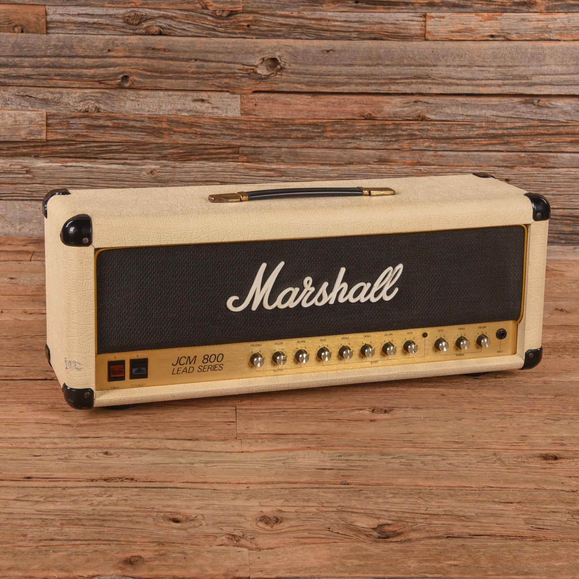 Marshall 1982 Anniversary Series White JCM-800 50 Watt Channel Switching - Dave Amato of REO Speedwagon Amplifiers