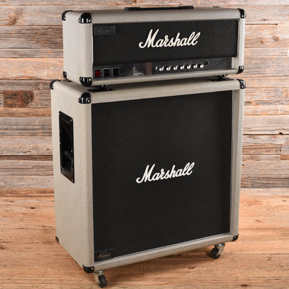 Marshall JCM 25/50 Model 2550 "Silver Jubilee" 2-Channel 50-Watt Guitar Amp Head w/ 2551A 300-Watt 4x12" Guitar Speaker Cab  1987 Amplifiers