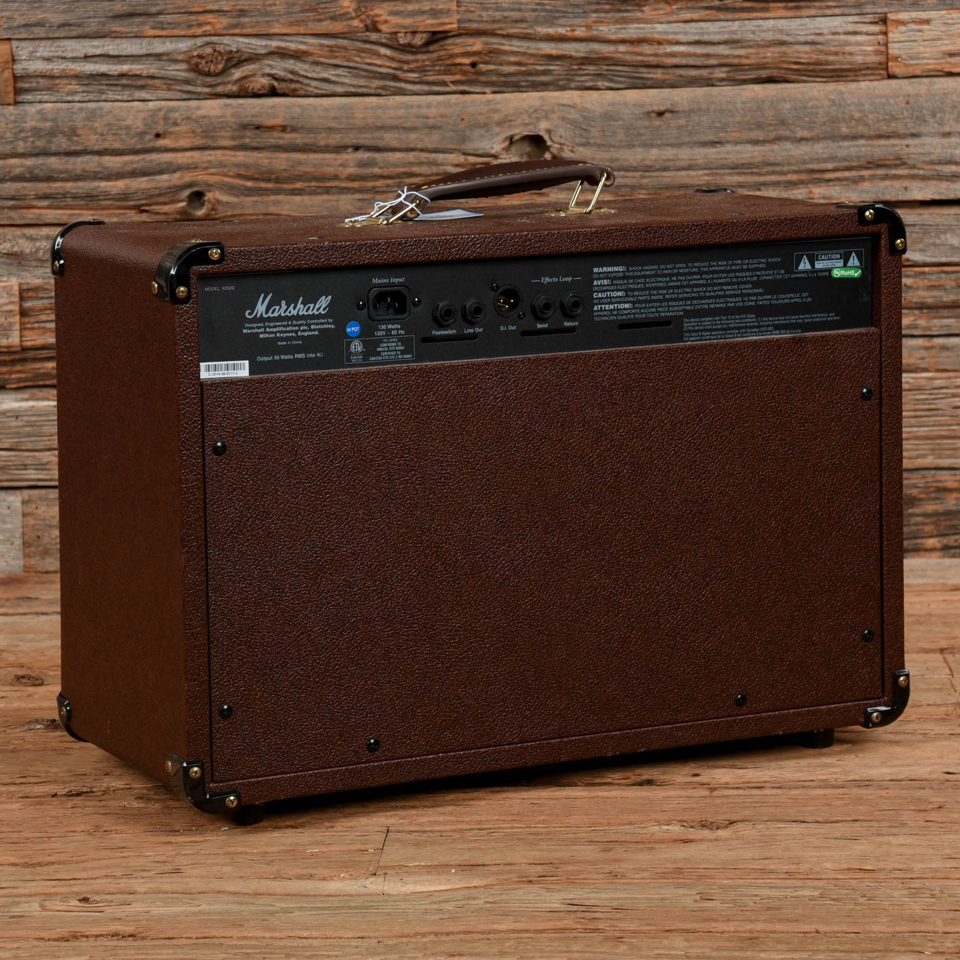 Marshall Acoustic Soloist AS50D 2-Channel 50-Watt 2x8" Acoustic Guitar Combo Amps / Guitar Amps / Acoustic Guitar Amps