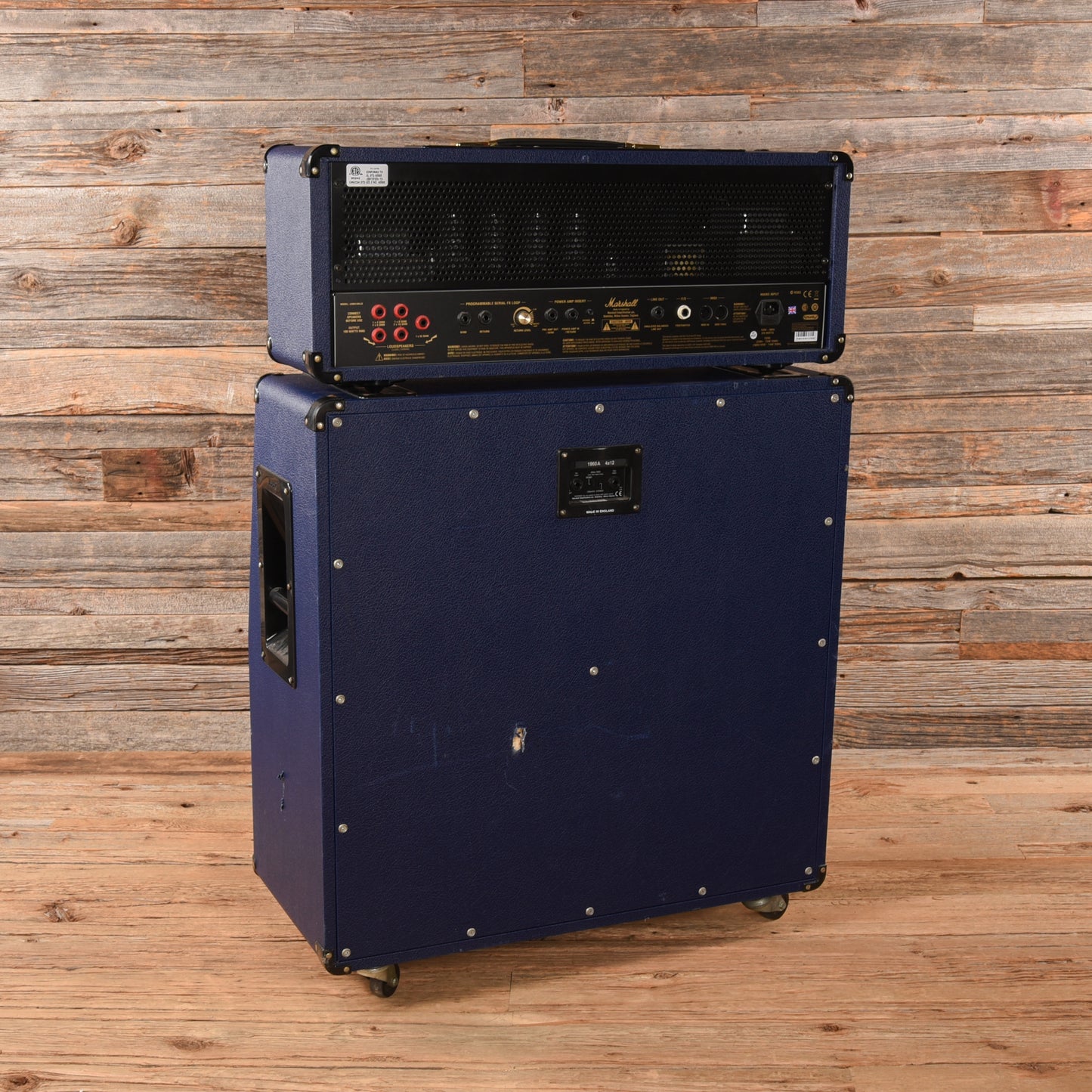 Marshall JVM410HJS Joe Satriani Edition 4-Channel 100-Watt Guitar Amp Head w/Matching 4x12 Cabinet Navy Blue 2012 Amps / Guitar Amps / Guitar Cabinets