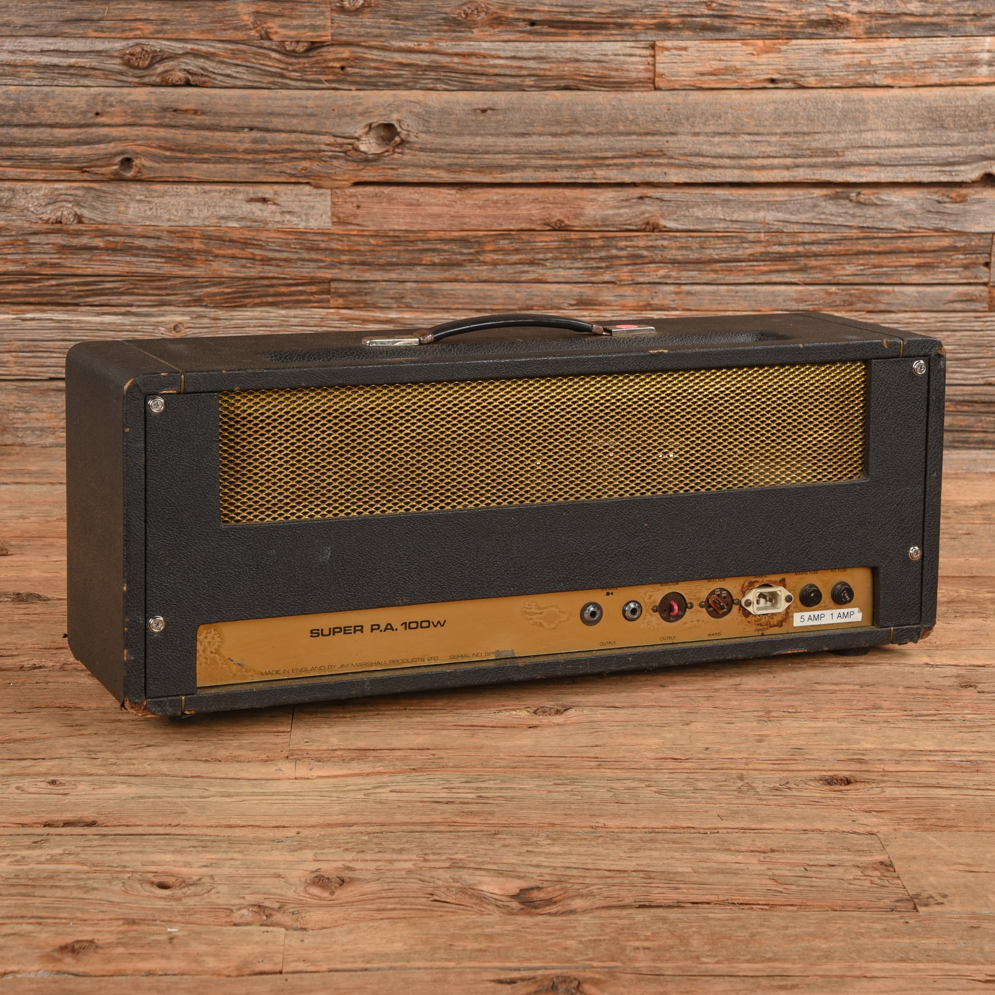 Marshall 68 Super PA White Rear Panel - Dave Amato of REO Speedwagon
