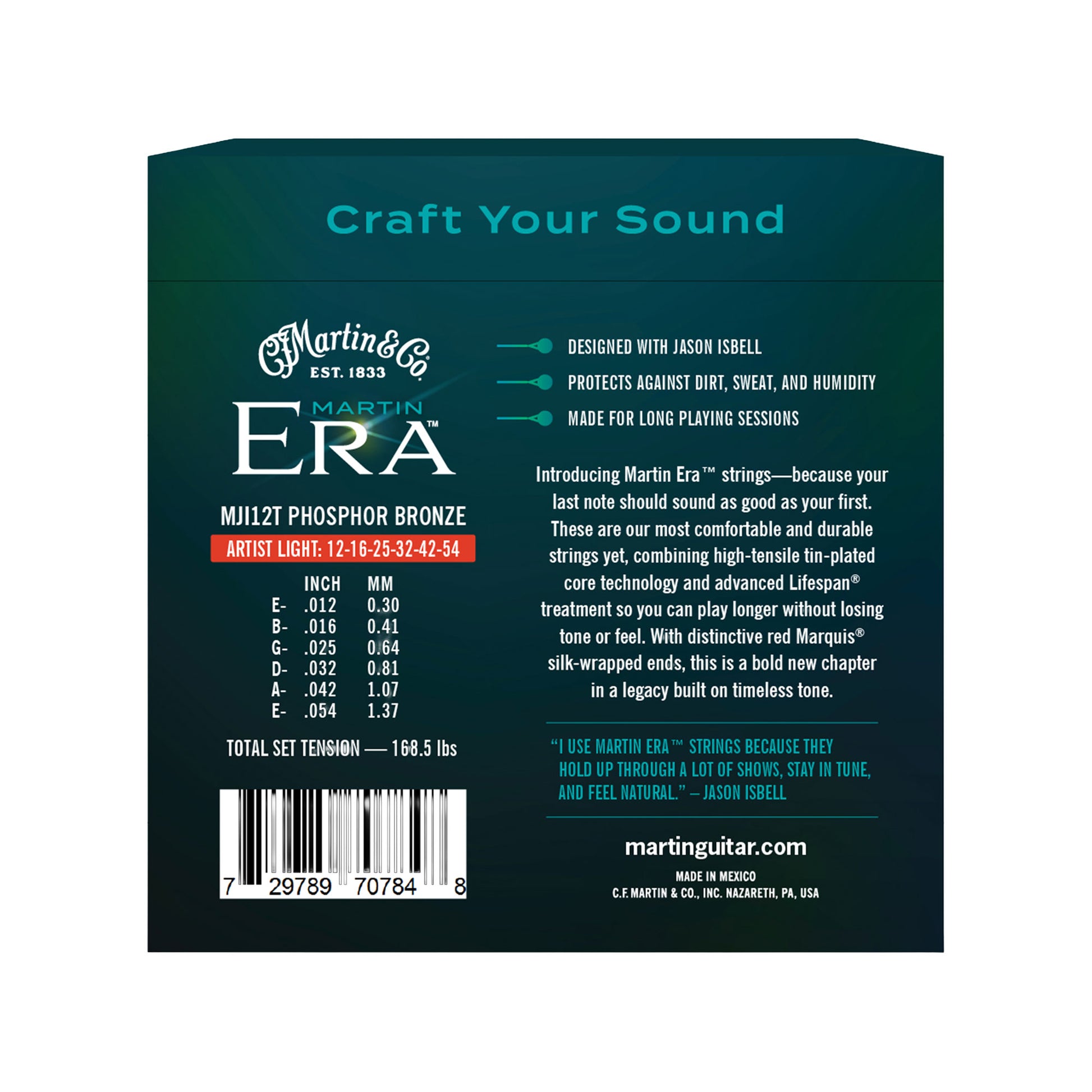 Martin Era MJI12T Treated Acoustic Guitar Strings Artist Light 12-54 Accessories / Strings / Guitar Strings
