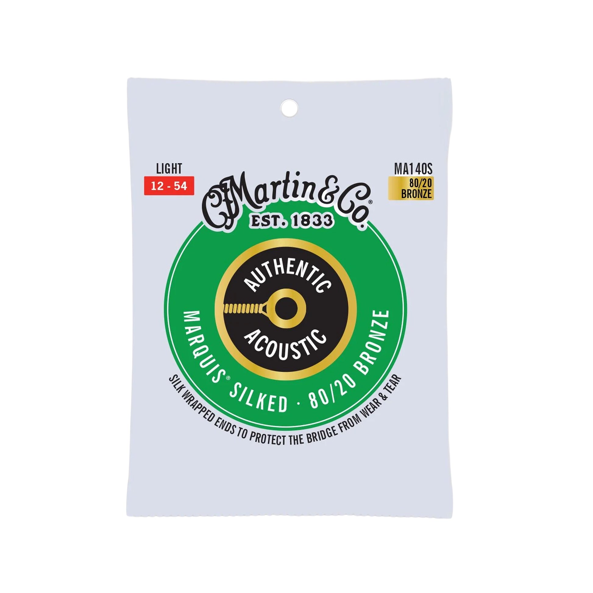 Martin MA140S Authentic Acoustic Marquis Silked 80/20 Bronze Light 12-54 Acoustic Guitars / 12-String