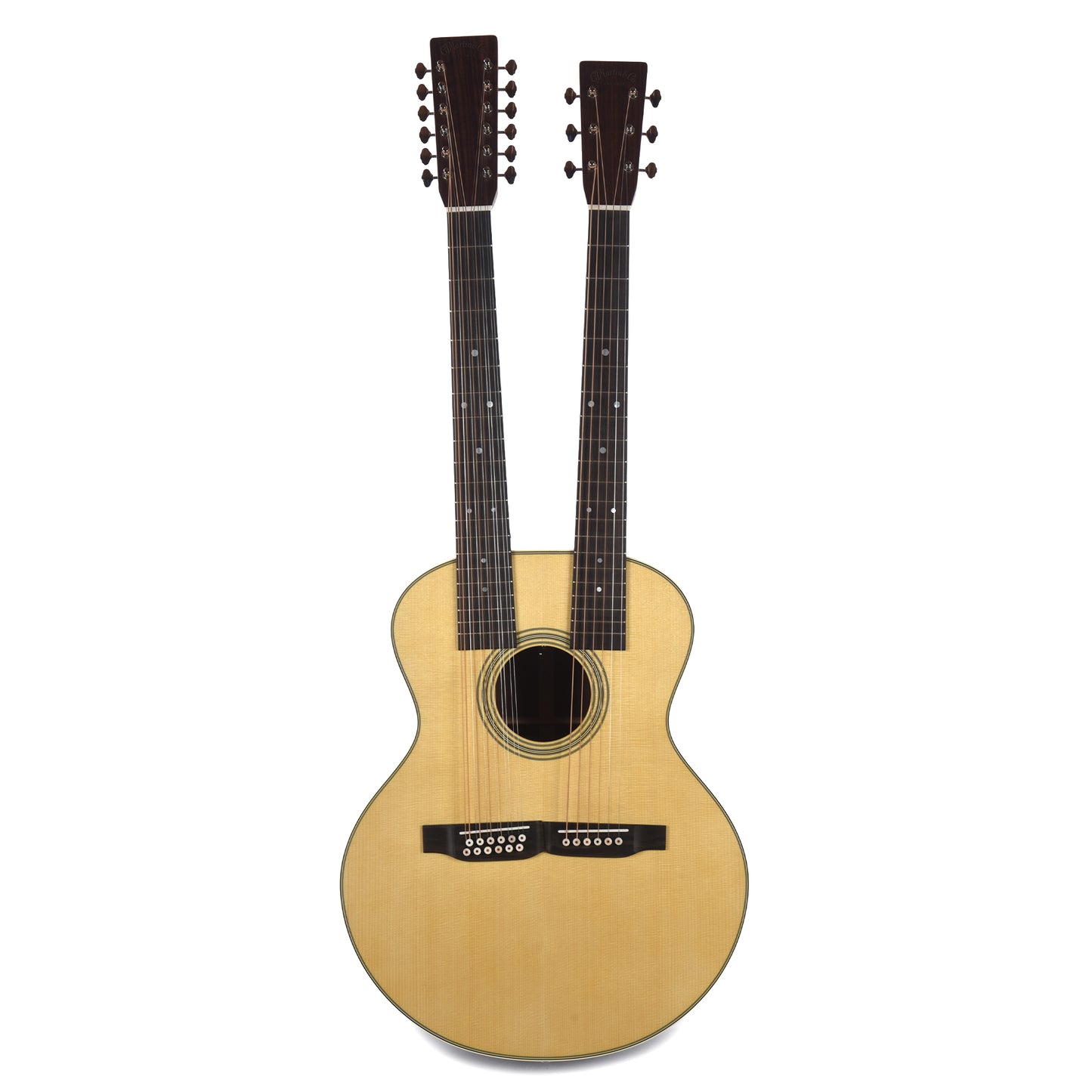 Martin Standard Series Grand J-28E Doubleneck Spruce/East Indian Rosewood Natural Acoustic Guitars / 12-String