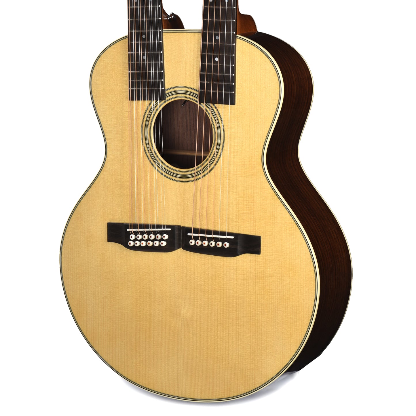 Martin Standard Series Grand J-28E Doubleneck Spruce/East Indian Rosewood Natural Acoustic Guitars / 12-String