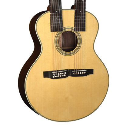 Martin Standard Series Grand J-28E Doubleneck Spruce/East Indian Rosewood Natural Acoustic Guitars / 12-String