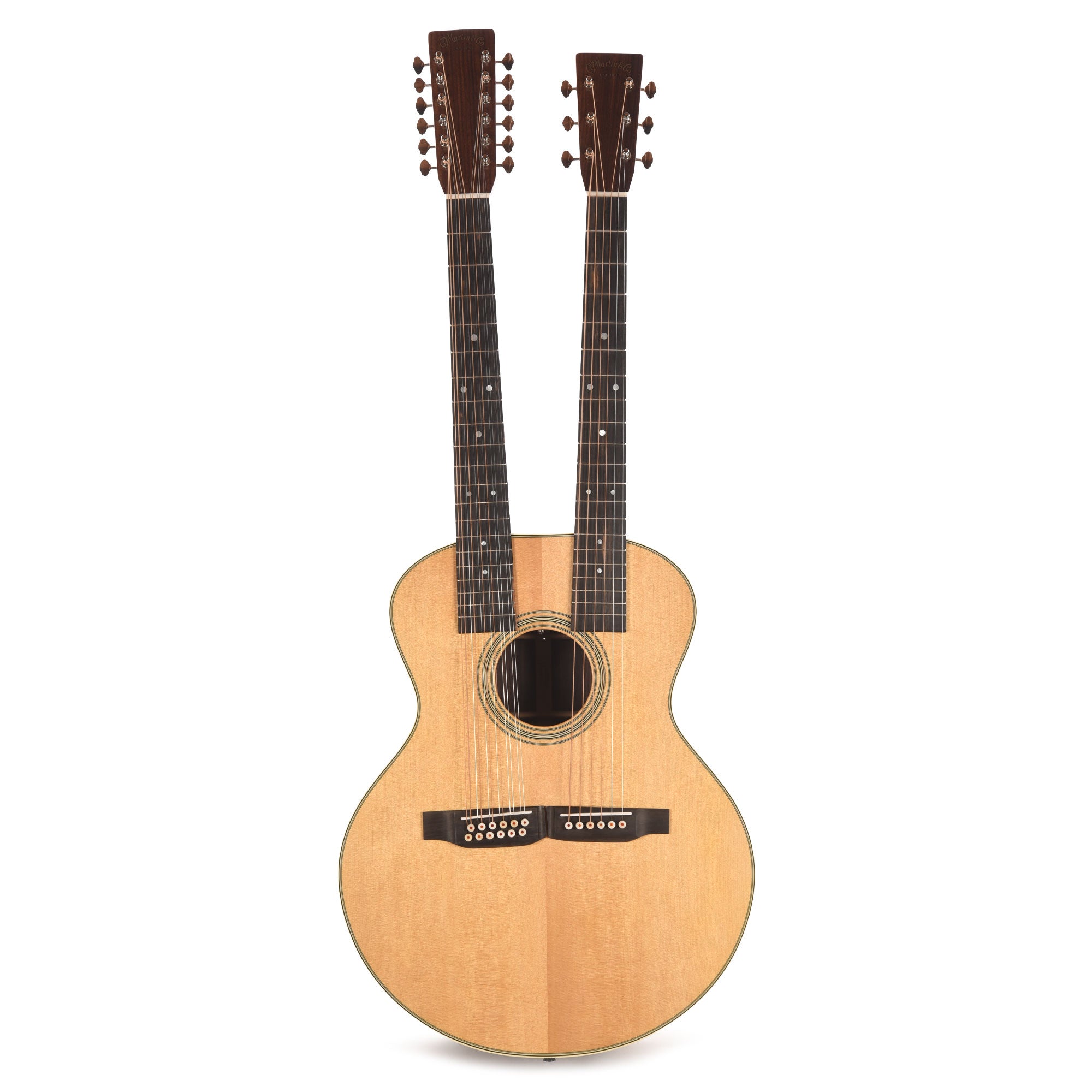 Martin Standard Series Grand J-28E Doubleneck Spruce/East Indian Rosewood Natural Acoustic Guitars / Concert