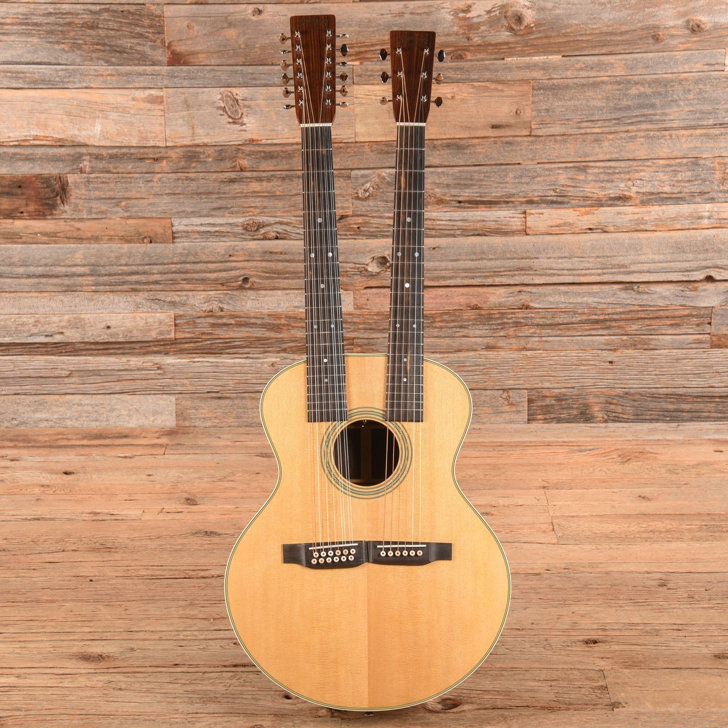 Martin Standard Series Grand J-28E Doubleneck Spruce/East Indian Rosewood Natural Acoustic Guitars / Concert