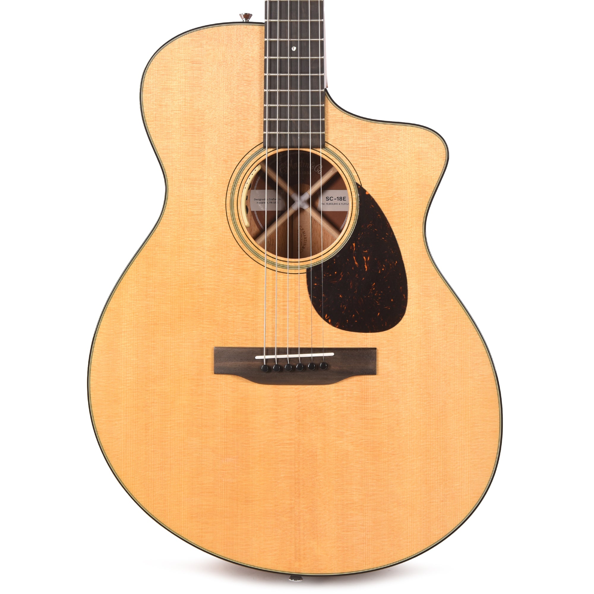 Martin Standard Series SC-18ELRB Spruce/Mahogany Natural Acoustic Guitars / Concert
