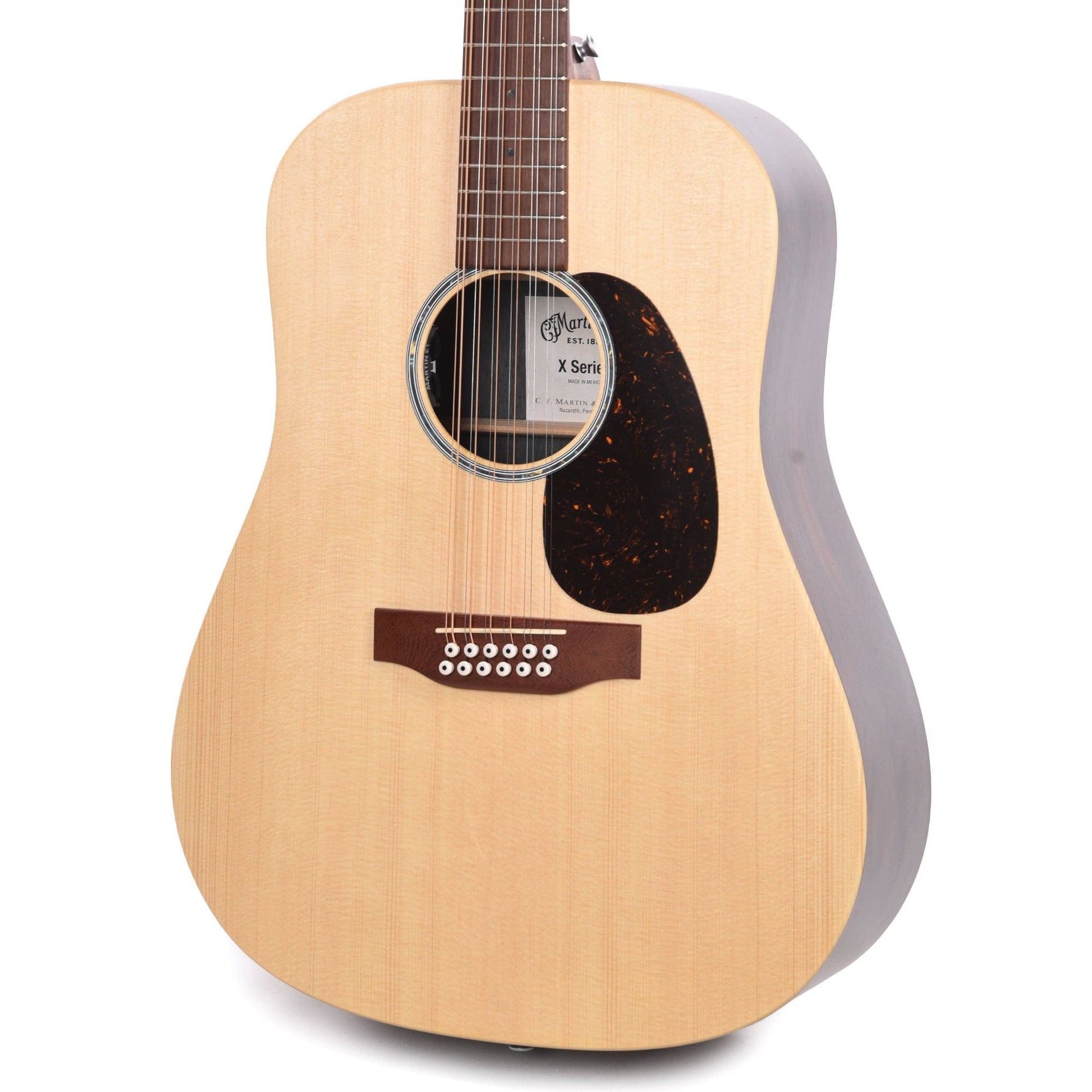 Martin D-X2E 12-String Spruce/Brazilian Rosewood Pattern HPL Natural Acoustic Guitars / Dreadnought