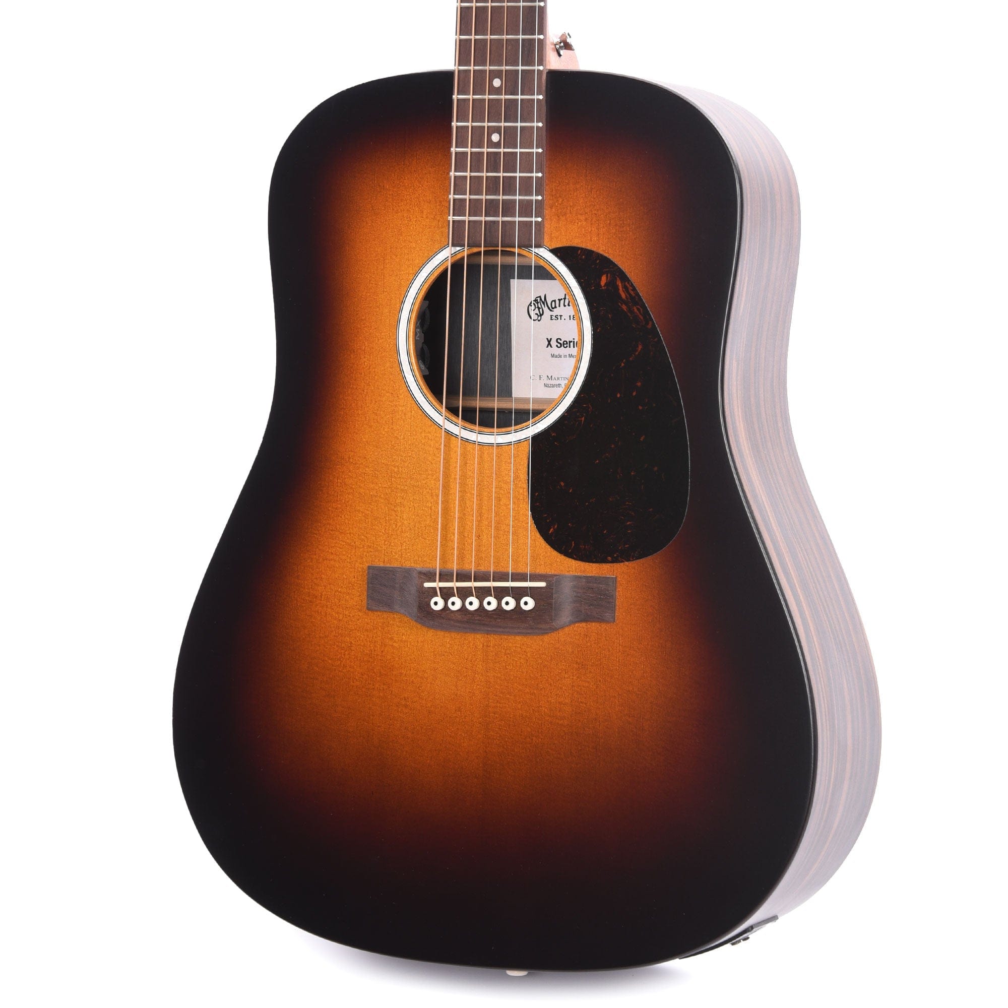 Martin D-X2E Burst Sitka/Macassar HPL w/Fishman MX Acoustic Guitars / Dreadnought