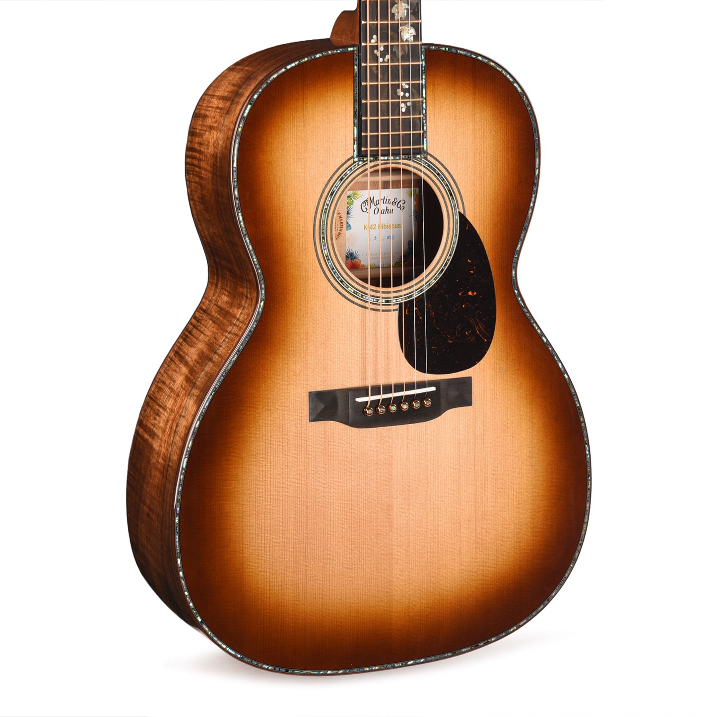 Martin Limited Edition O'ahu K-42 Hibiscus Reclaimed Sitka Spruce/Figured Koa Dark Toasted Burst Acoustic Guitars / Dreadnought