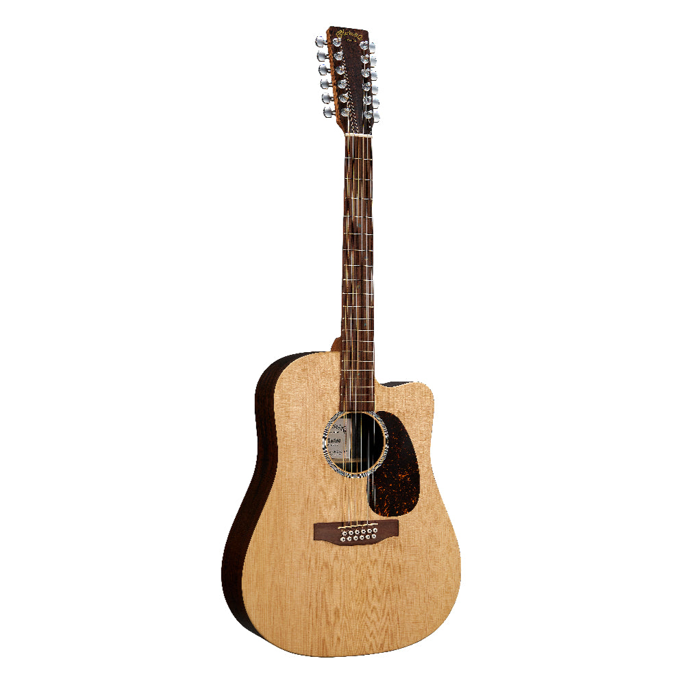 Martin DC-X2E 12-String Spruce/Brazilian Rosewood Pattern HPL Natural Acoustic Guitars / Left-Handed
