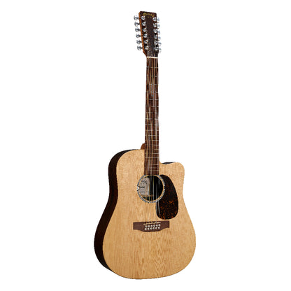 Martin DC-X2E 12-String Spruce/Brazilian Rosewood Pattern HPL Natural Acoustic Guitars / Left-Handed
