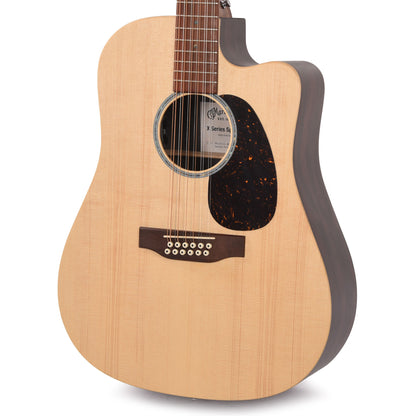 Martin DC-X2E 12-String Spruce/Brazilian Rosewood Pattern HPL Natural Acoustic Guitars / Left-Handed